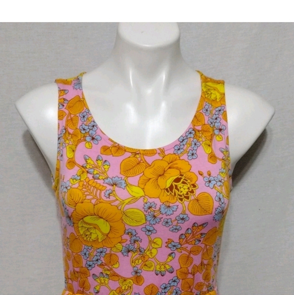 Agnes & Dora Fit and Flare Tank Dress, I Got You Babe Fisher X-Small Floral Midi - Picture 7 of 16